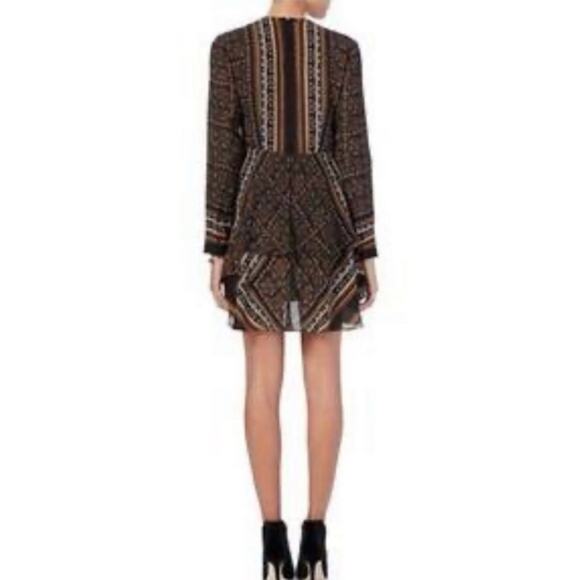 A.L.C. Vicki Scarf Paisley Print Silk Dress Handkerchief Hem 4 - Picture 3 of 9